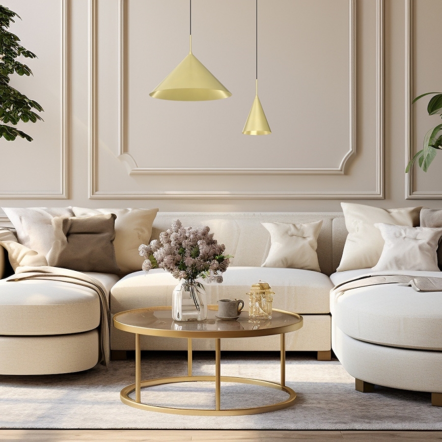 Luster na lanku CAPITAL 1xGX53/15W/230V pr. 17 cm zlatý