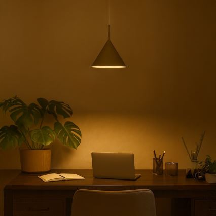 Luster na lanku CAPITAL 1xGX53/15W/230V priemer 32 cm béžová