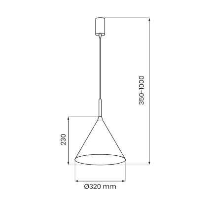 Luster na lanku CAPITAL 1xGX53/15W/230V priemer 32 cm zelený