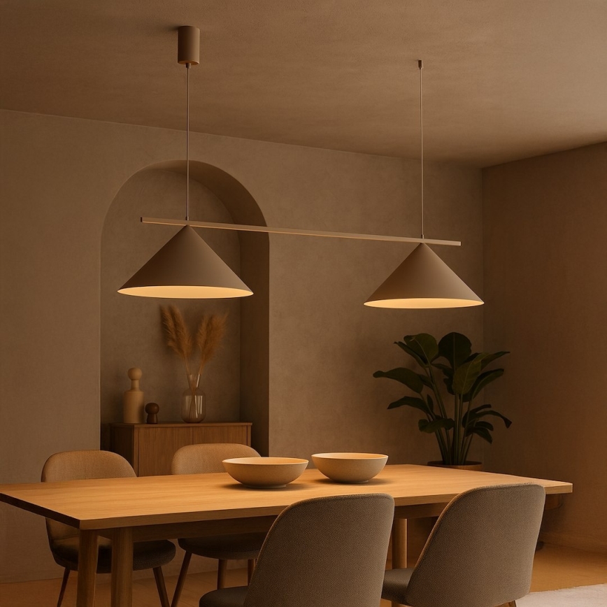 Luster na lanku CAPITAL 2xGX53/15W/230V béžový