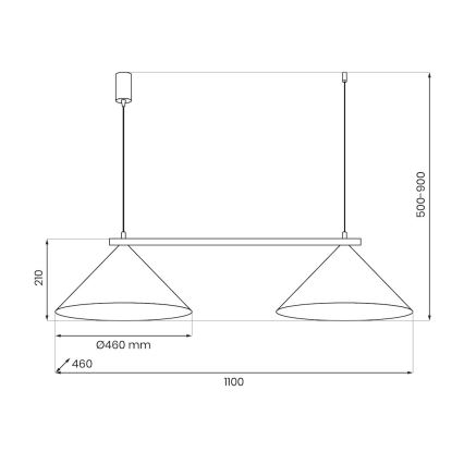 Luster na lanku CAPITAL 2xGX53/15W/230V béžový