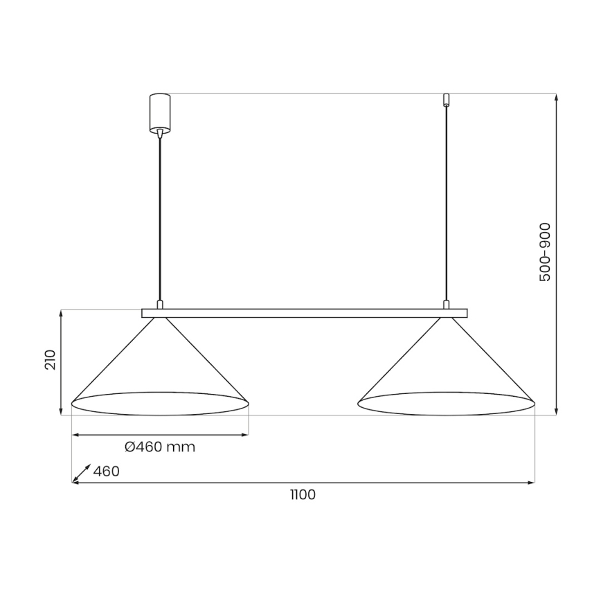 Luster na lanku CAPITAL 2xGX53/15W/230V biela