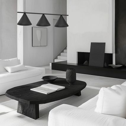 Luster na lanku CAPITAL 3xGX53/15W/230V čierny