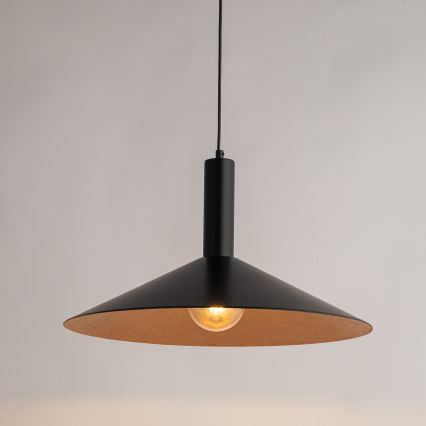 Luster na lanku CAPRI 1xE27/15W/230V pr. 50 cm čierna/medená