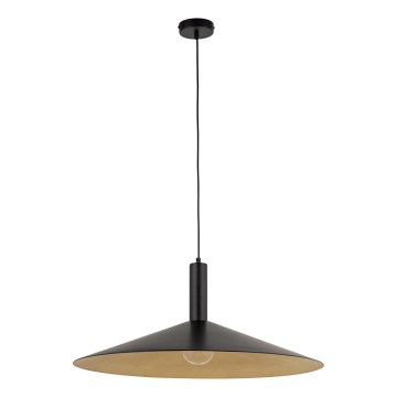 Luster na lanku CAPRI 1xE27/15W/230V pr. 70 cm čierna/zlatá