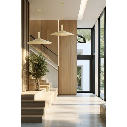 Luster na lanku CAPRI 1xE27/15W/230V pr. 70 cm zlatá