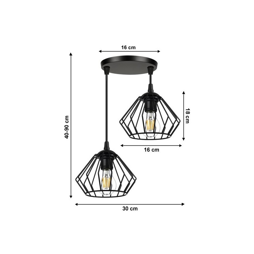 Luster na lanku CEED 2xE27/60W/230V