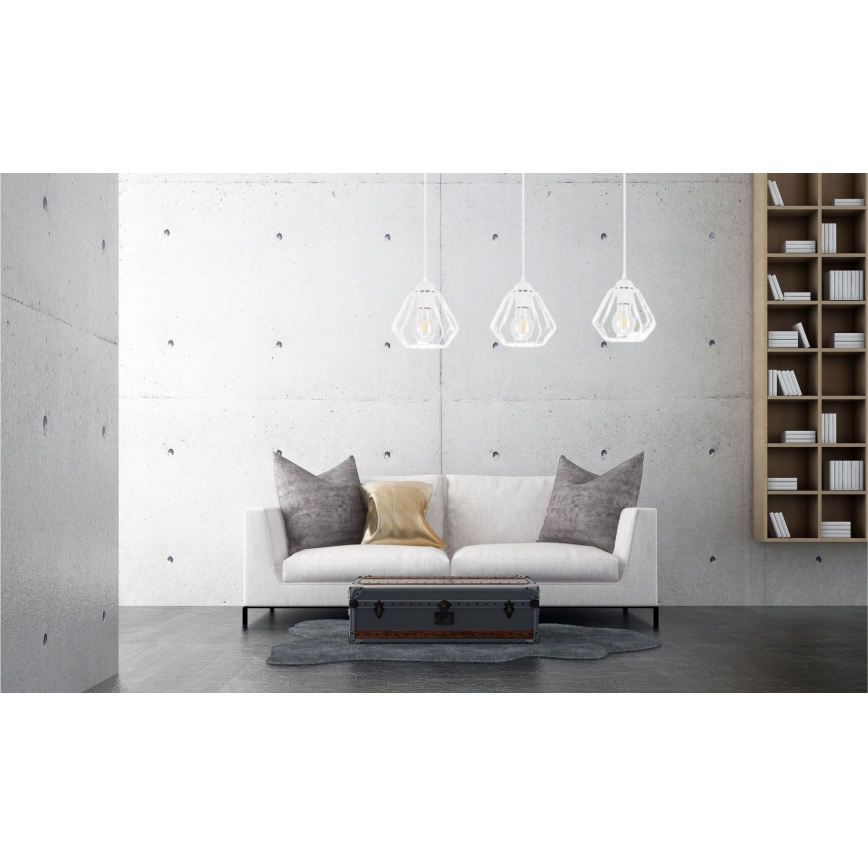 Luster na lanku CEED 3xE27/60W/230V biela