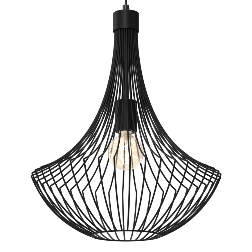 Luster na lanku CESTA 1xE27/60W/230V čierna