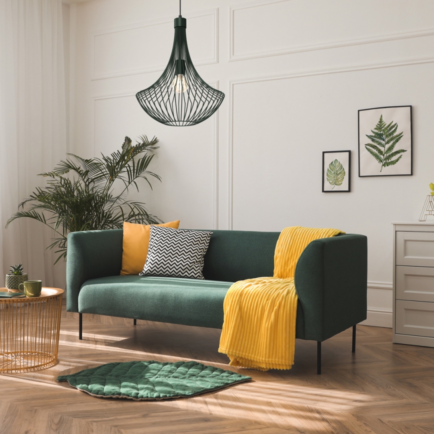 Luster na lanku CESTA 1xE27/60W/230V zelená