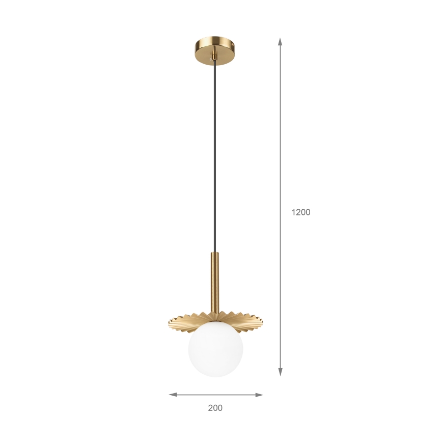 Luster na lanku CHITA 1xG9/5W/230V zlatý