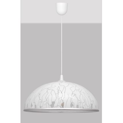 Luster na lanku CIRCLE 1xE27/15W/230V biela