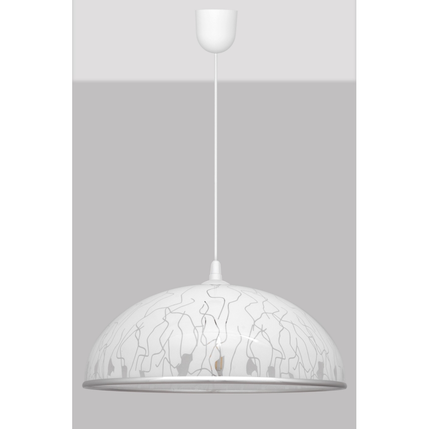 Luster na lanku CIRCLE 1xE27/15W/230V biela