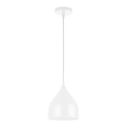 Luster na lanku COMO 1xE27/60W/230V pr. 17 cm biela