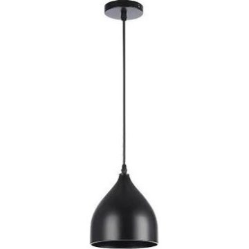 Luster na lanku COMO 1xE27/60W/230V pr. 17 cm čierna