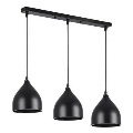 Luster na lanku COMO 3xE27/60W/230V čierna