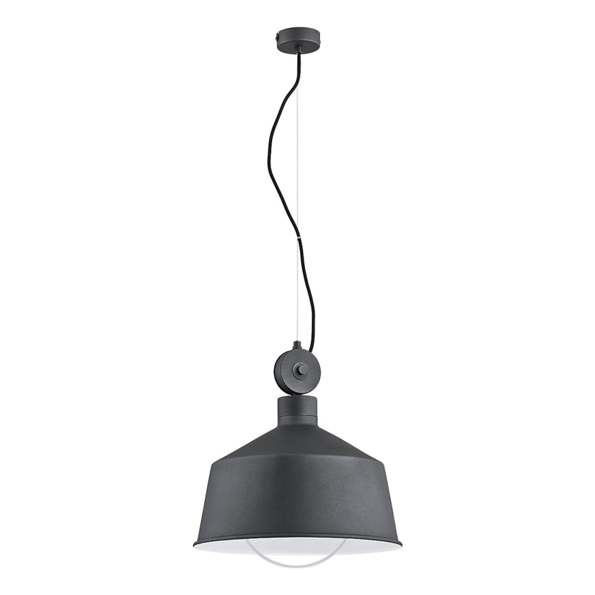 Luster na lanku CORA 1xE27/15W/230V šedá
