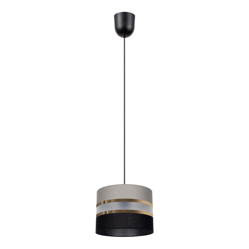 Luster na lanku CORAL 1xE27/60W/230V čiernošedá