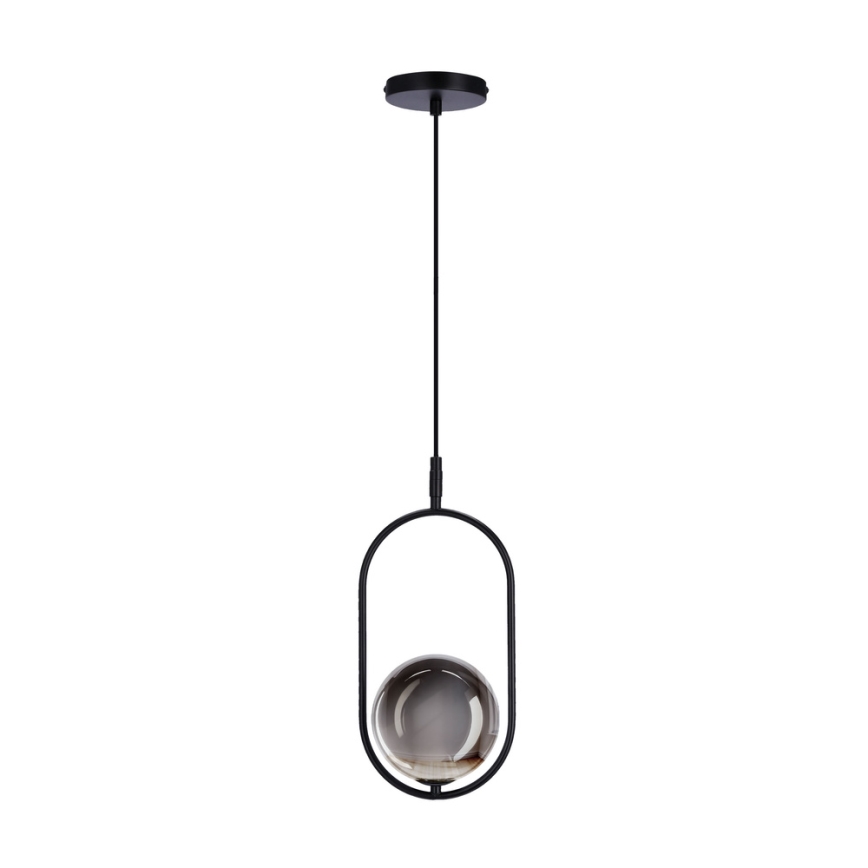 Luster na lanku CORDEL 1xG9/28W/230V čierna/dymová čierna