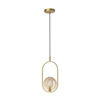 Luster na lanku CORDEL 1xG9/28W/230V mosadz/dymová béžová