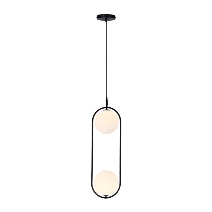 Luster na lanku CORDEL 2xG9/28W/230V čierna