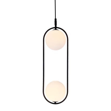 Luster na lanku CORDEL 2xG9/28W/230V čierna