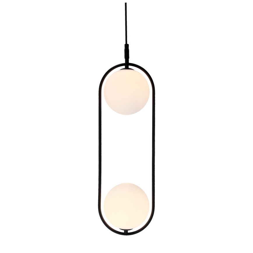 Luster na lanku CORDEL 2xG9/28W/230V čierna