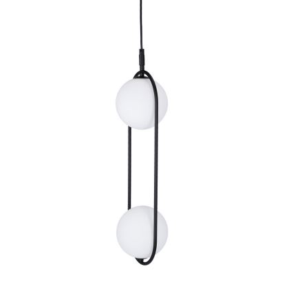 Luster na lanku CORDEL 2xG9/28W/230V čierna
