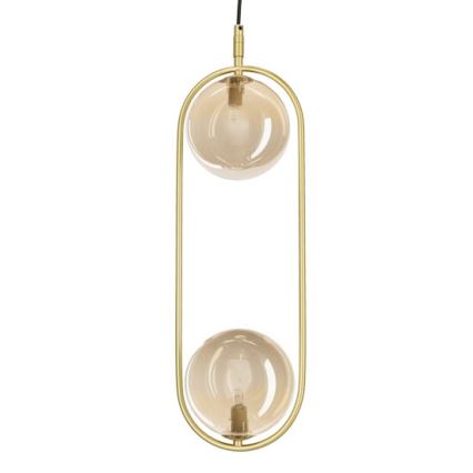 Luster na lanku CORDEL 2xG9/28W/230V mosadz/dymová béžová