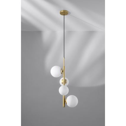 Luster na lanku CORDEL 4xG9/20W/230V zlatá