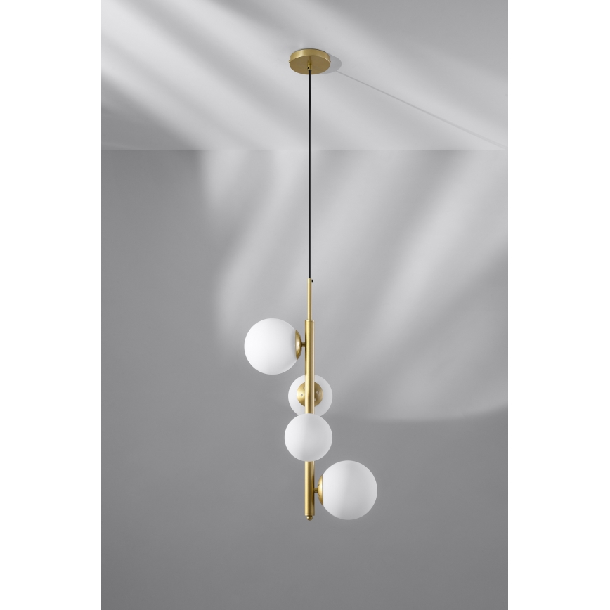 Luster na lanku CORDEL 4xG9/20W/230V zlatá
