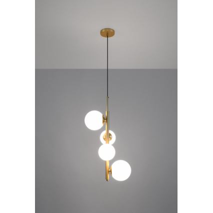 Luster na lanku CORDEL 4xG9/20W/230V zlatá
