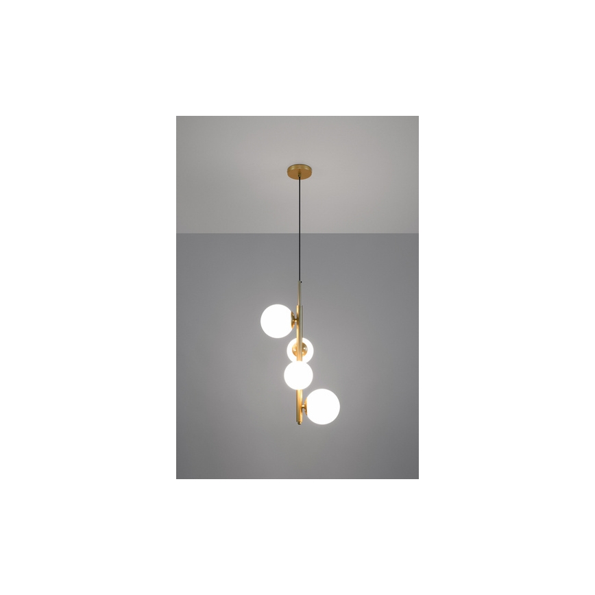 Luster na lanku CORDEL 4xG9/20W/230V zlatá