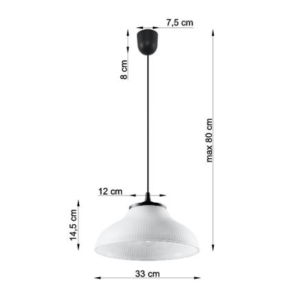 Luster na lanku CORONA 1xE27/60W/230V