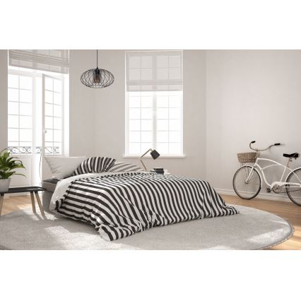 Luster na lanku CORRINI 1xE27/60W/230V pr. 34 cm čierna/šedá