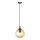 Luster na lanku COSMO 1xE14/10W/230V pr. 14 cm čierna/béžová