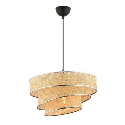 Luster na lanku COUPER 1xE27/60W/230V béžový/lesklý chróm