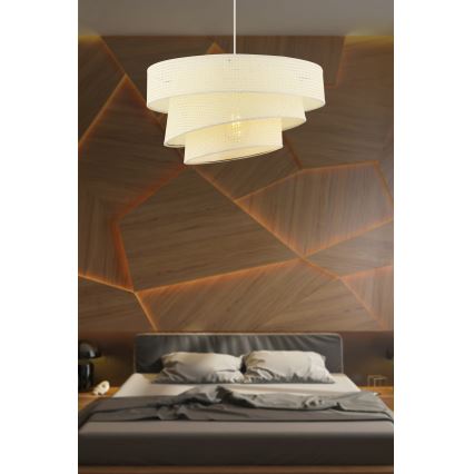 Luster na lanku COUPER 1xE27/60W/230V biela