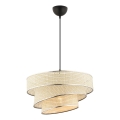 Luster na lanku COUPER 1xE27/60W/230V krémová/lesklý chróm