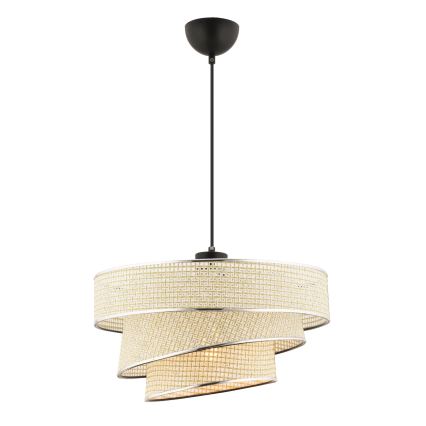 Luster na lanku COUPER 1xE27/60W/230V krémová/lesklý chróm