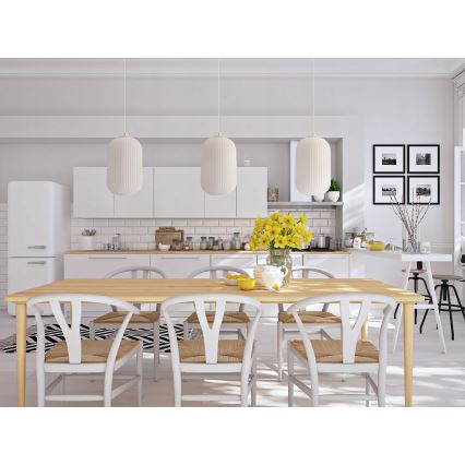 Luster na lanku CRESTO 1xE27/40W/230V biela