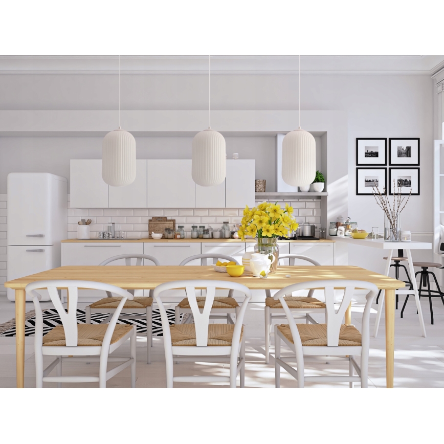 Luster na lanku CRESTO 1xE27/40W/230V biela