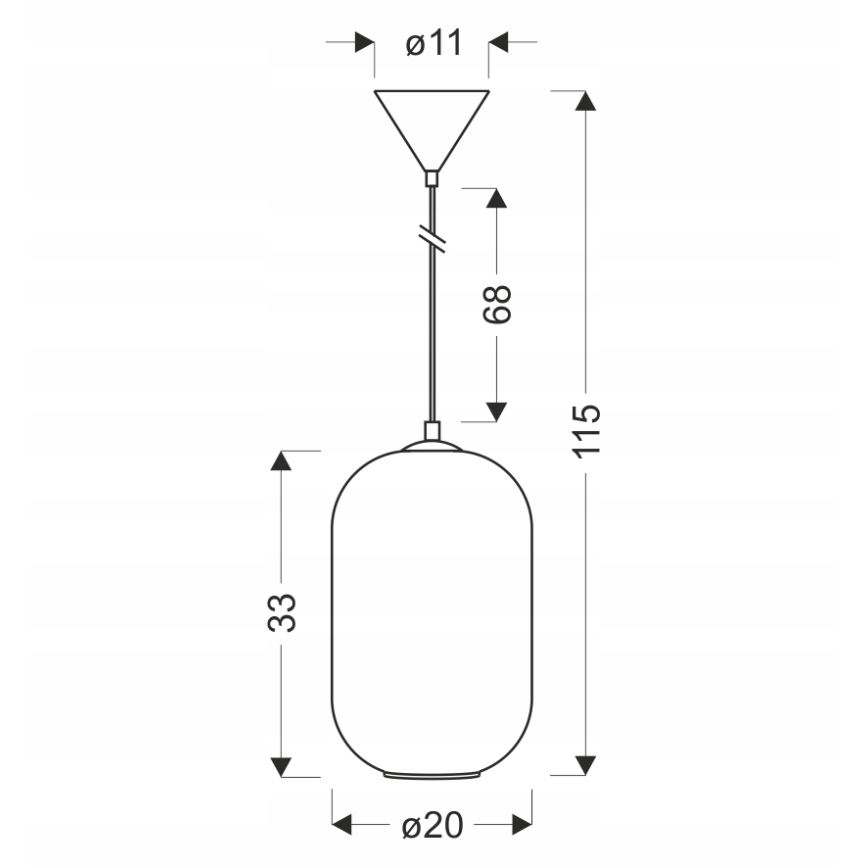 Luster na lanku CRESTO 1xE27/40W/230V biela