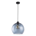 Luster na lanku CUBUS 1xE27/60W/230V modrá