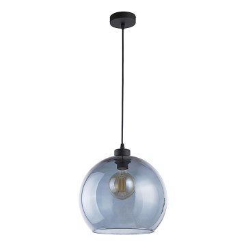 Luster na lanku CUBUS 1xE27/60W/230V modrá