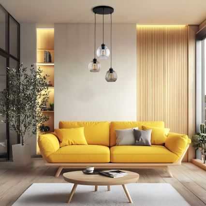 Luster na lanku CUBUS 3xE27/60W/230V