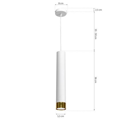 Luster na lanku DANI 1xGU10/8W/230V