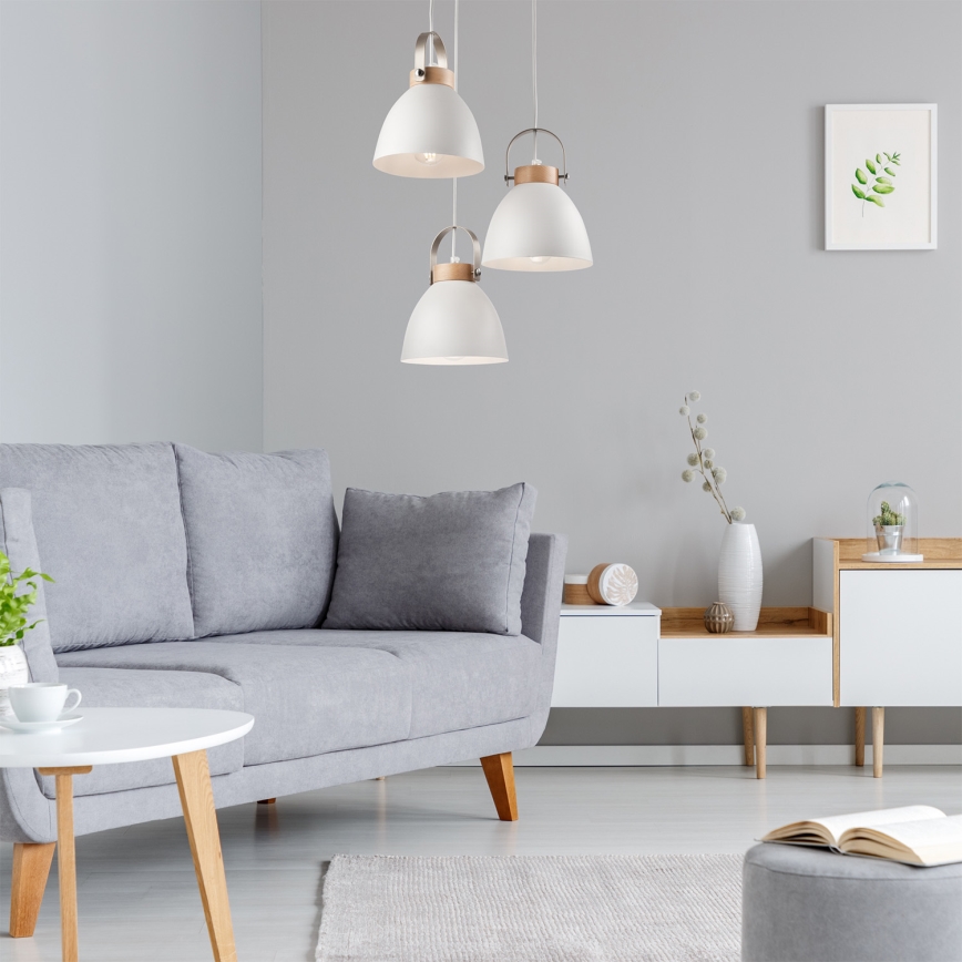 Luster na lanku DANIELLE 3xE27/60W/230V - FSC certifikované