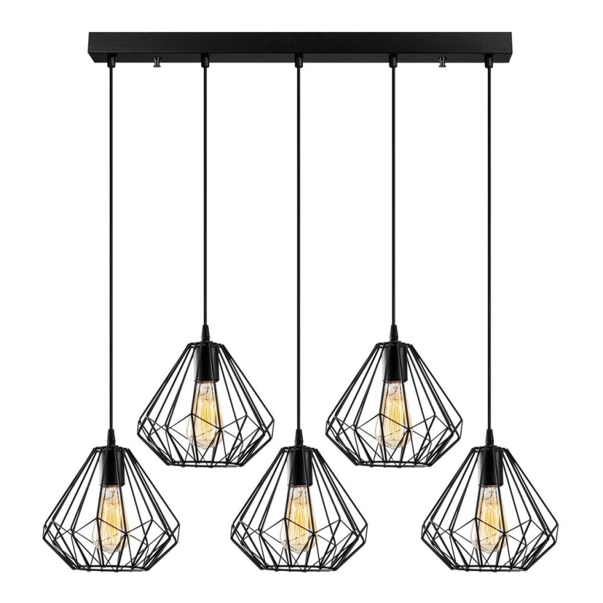 Luster na lanku DIAMOND 5xE27/100W/230V