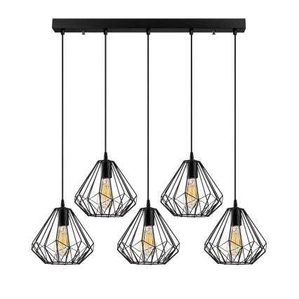 Luster na lanku DIAMOND 5xE27/100W/230V